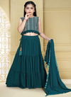 Rama Colour Heavy Designer Wedding Wear Georgette Latest Kids Lehenga Collection 214